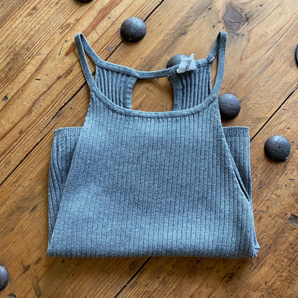 FULL TILT | Ribbed Gray Tank